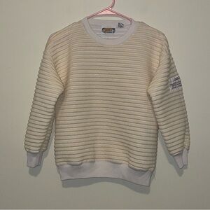 80s Vintage Just Cristina Yellow Textured Sweatshirt with Choices Size Small